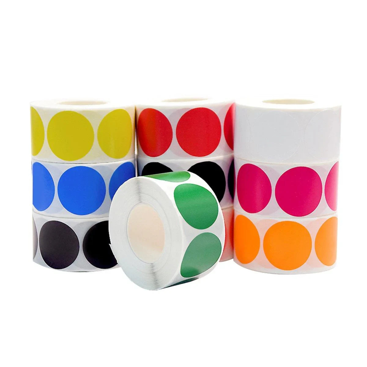 Colored Round Seal Stickers 8 Rolls