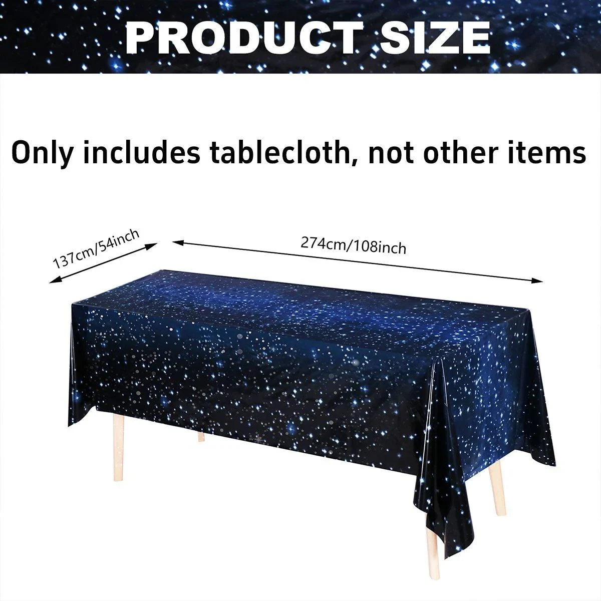 2PCS Disposable Plastic Tablecloth