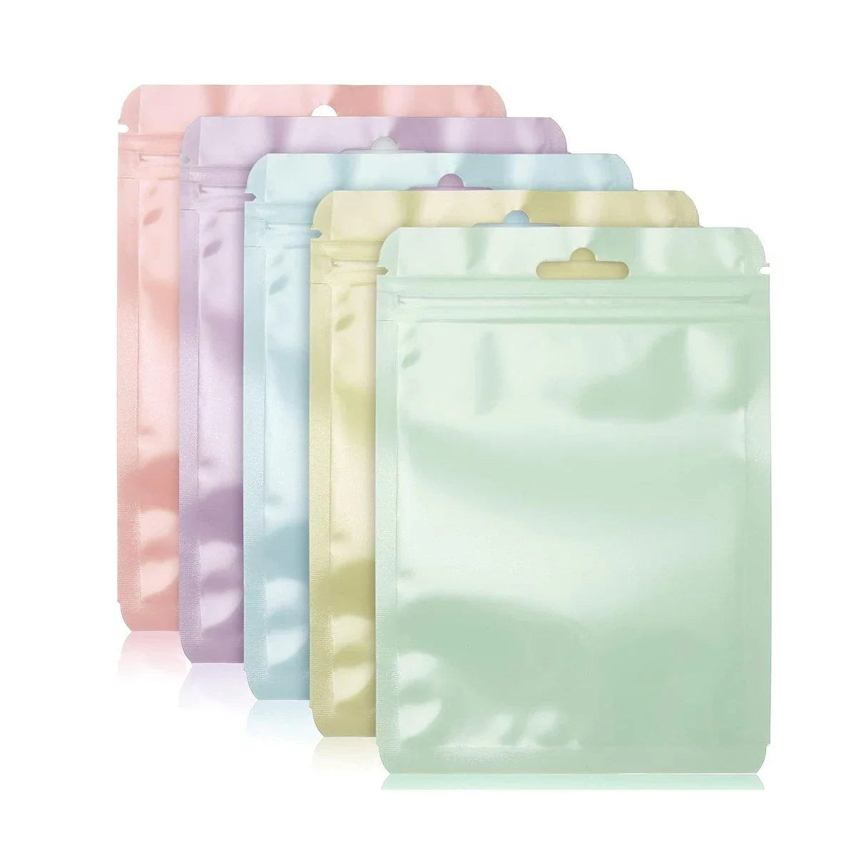 100pcs Colour Zip Lock Bags Transparent Seal Pouches