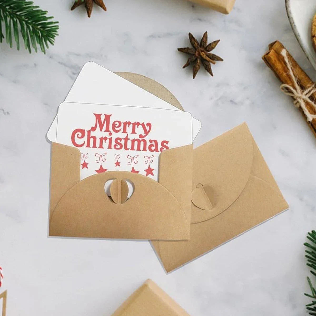 Kraft Paper Envelope 100 PCS Birthday Wedding Blessing Card