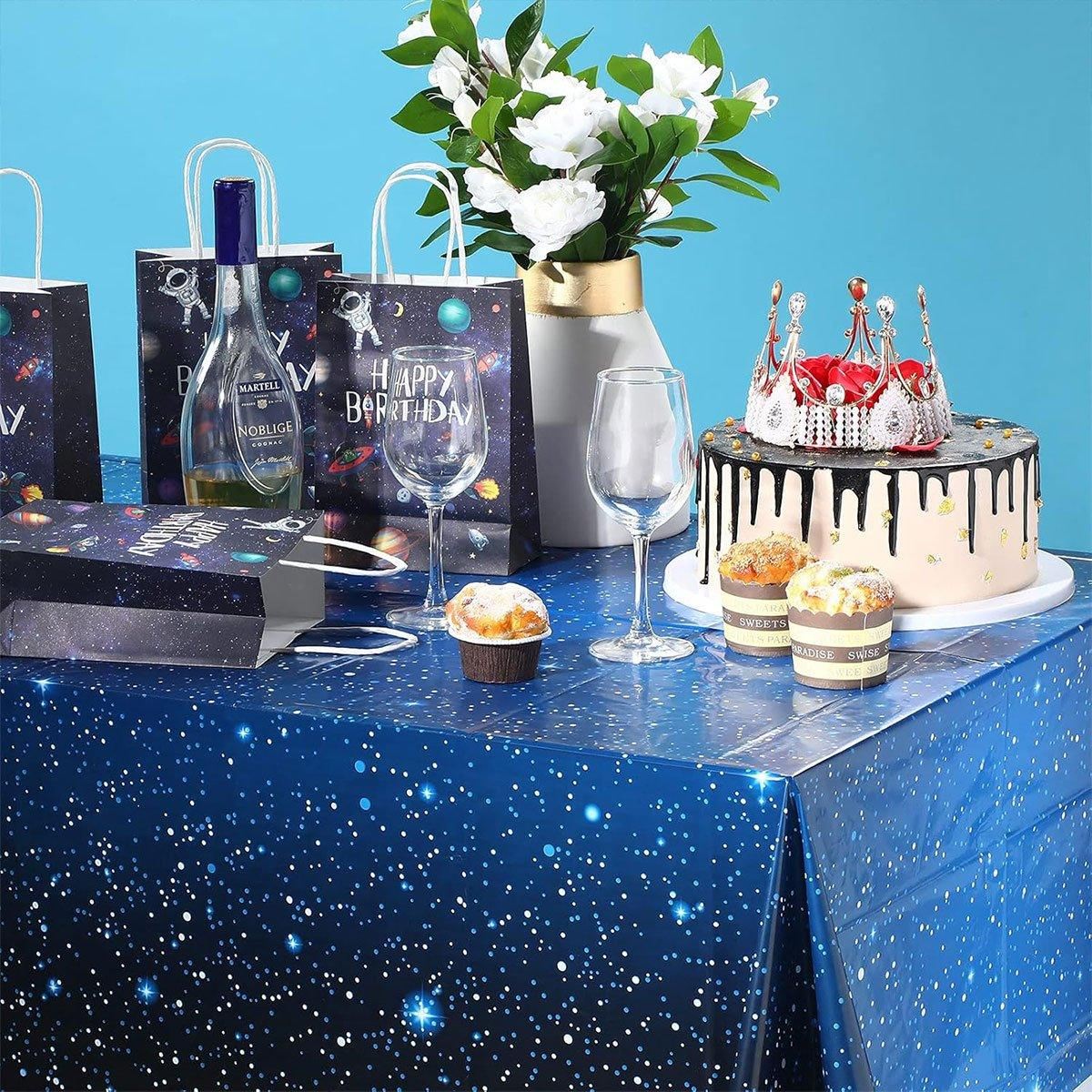 2PCS Disposable Plastic Tablecloth