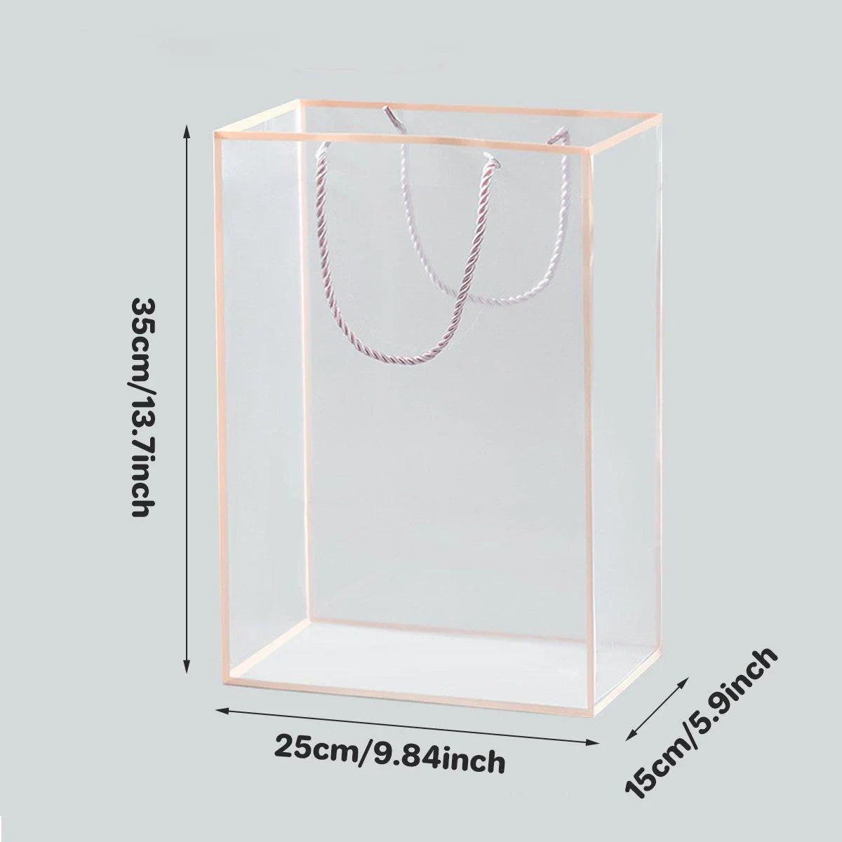 Premium PVC Clear Tote Bags Gift Packaging 10PCS