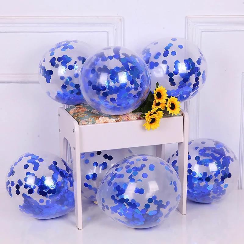 30cm Confetti Balloons Glitter Clear Latex 10PCS