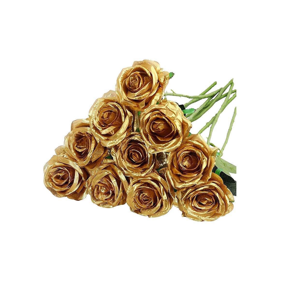 10PCS Artificial Flowers Simulation Rose