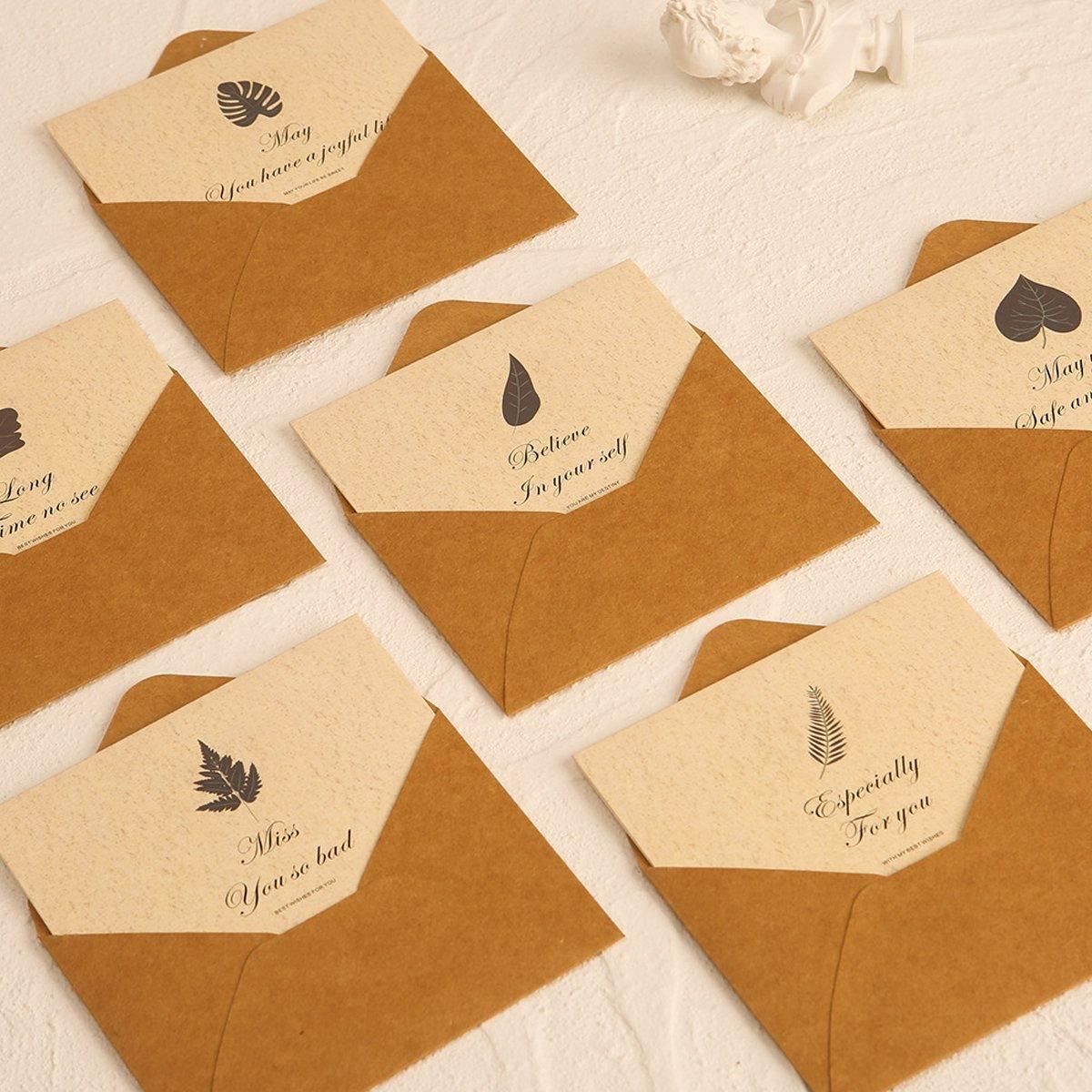 6 PCS Retro Greeting Cards With Envelopes