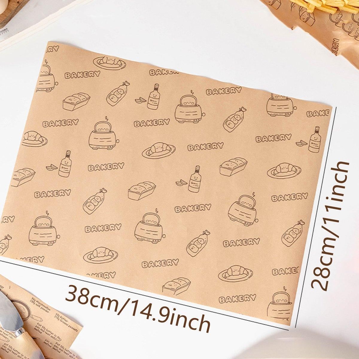 Grease-Proof Coated Sandwich Wrapping Papers 100PCS