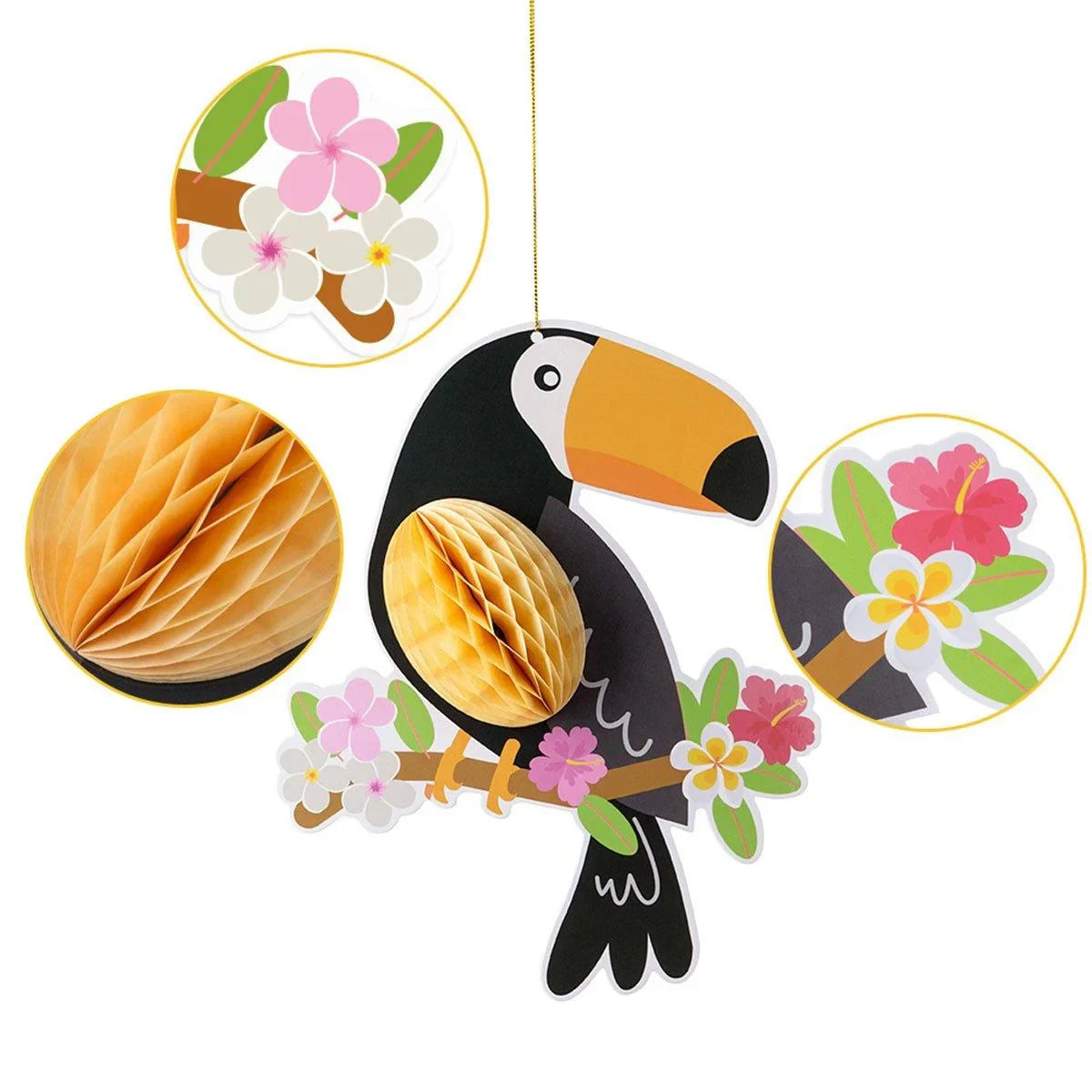 6/9/12pcs Parrot Charm Party Decoration