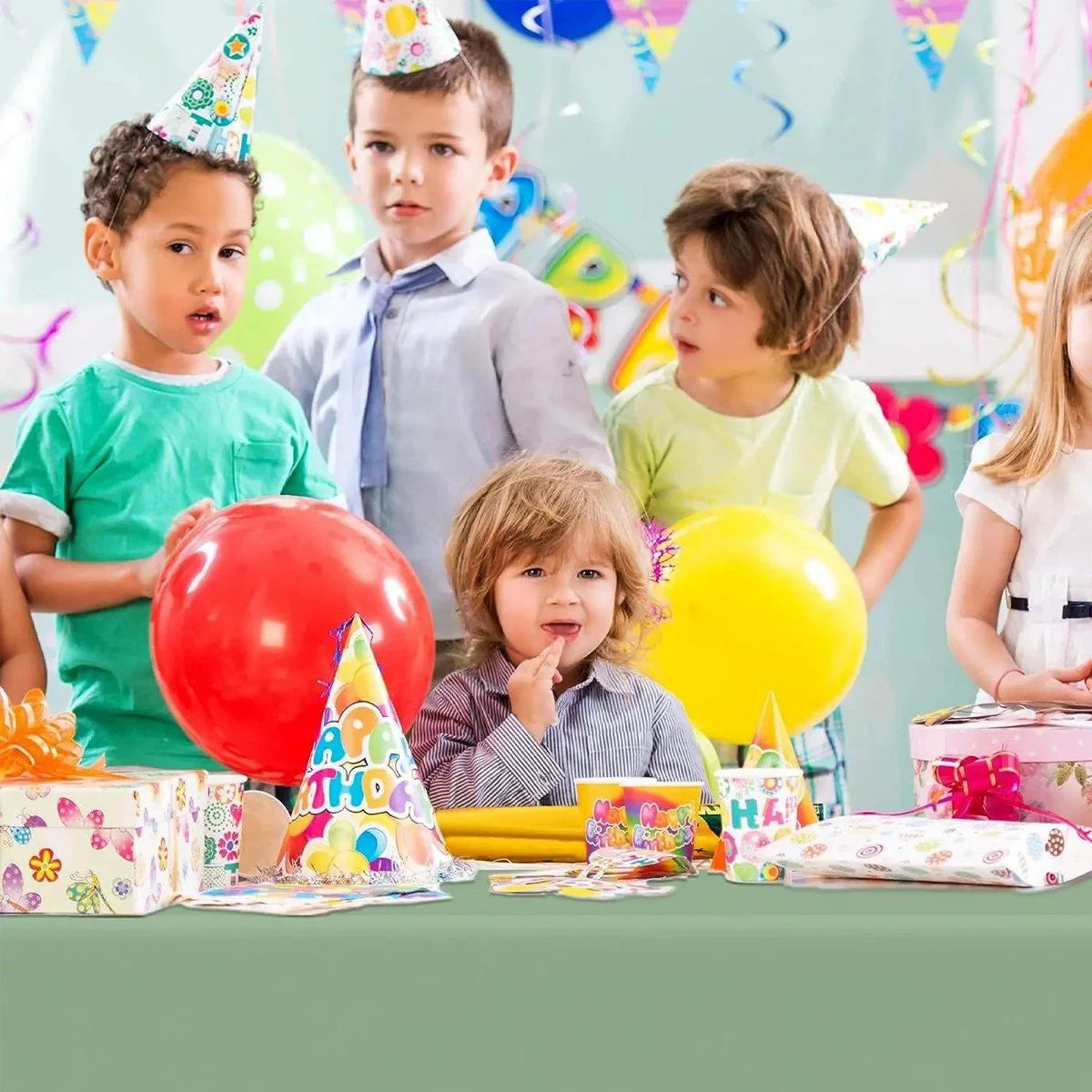 Disposable Tablecloths Green 6PCS