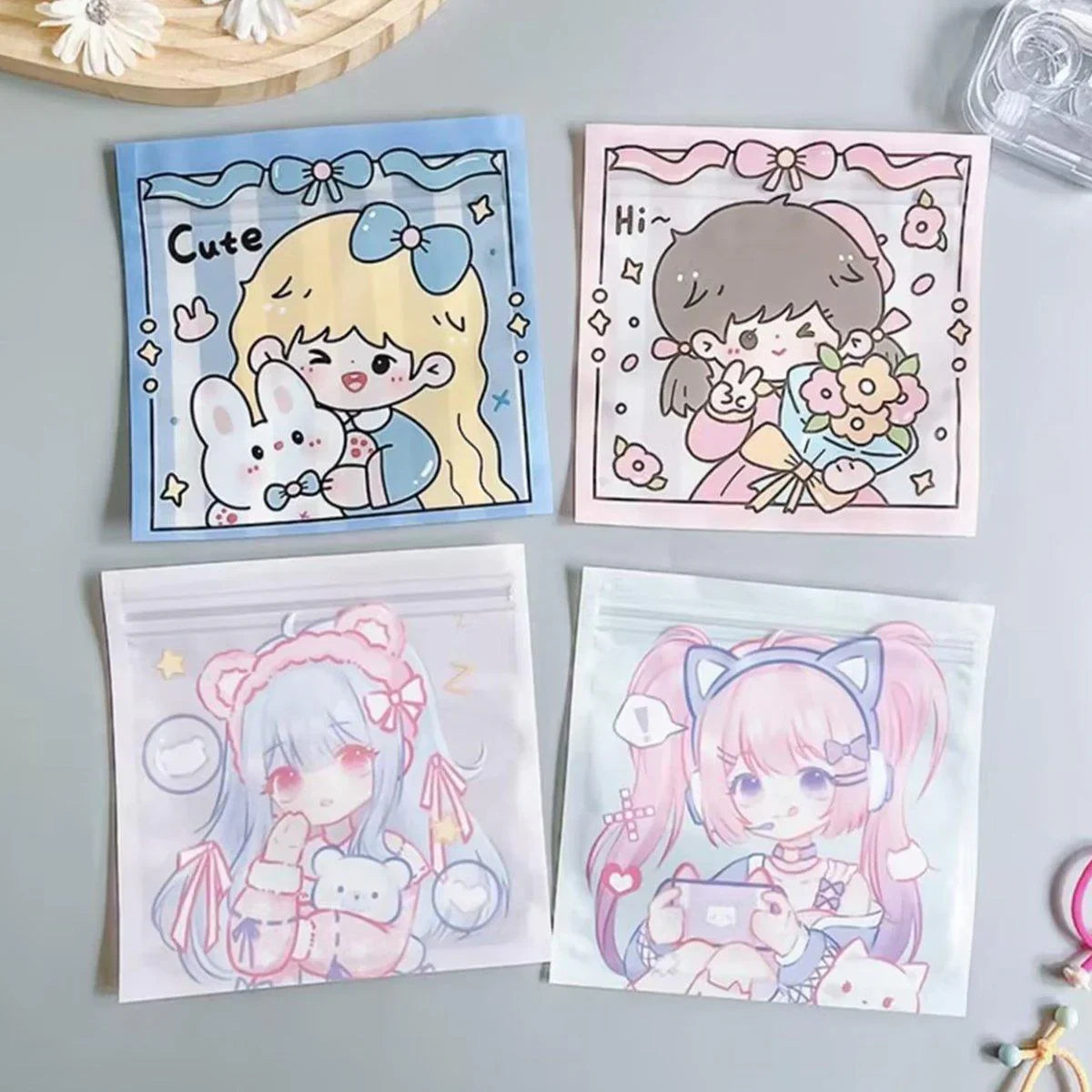 These cute cartoon Ziplock bags are perfect for keeping your snacks, candies, and cookies fresh and secure.