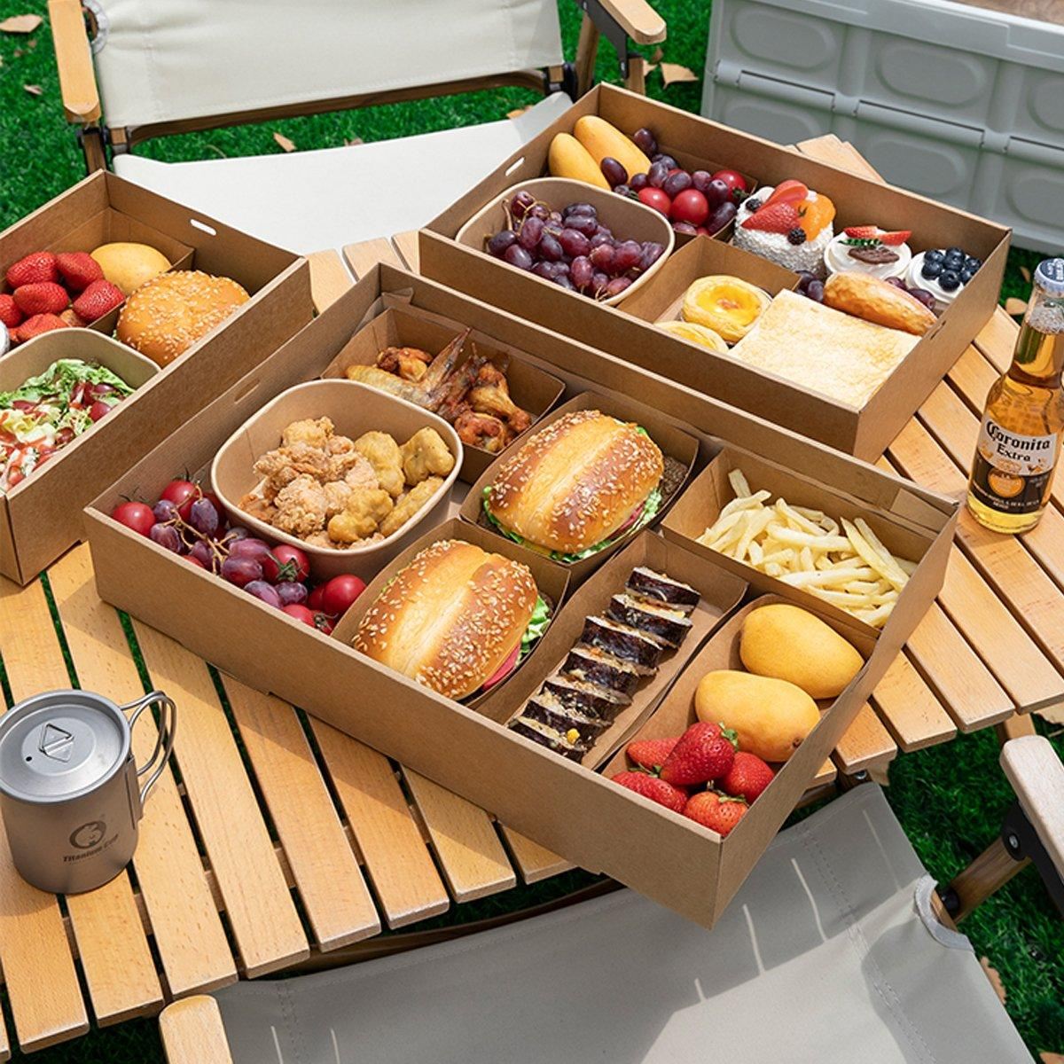 Grazing Boxes Kraft Paper with Clear Window 10PCS