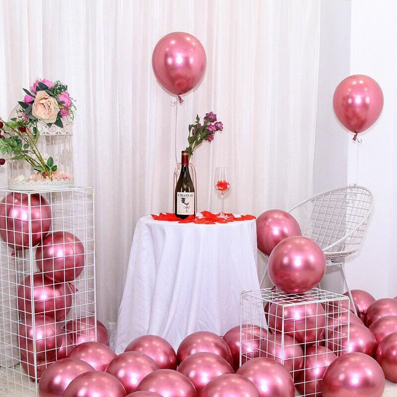 50PCS Chrome Metallic Balloon Helium