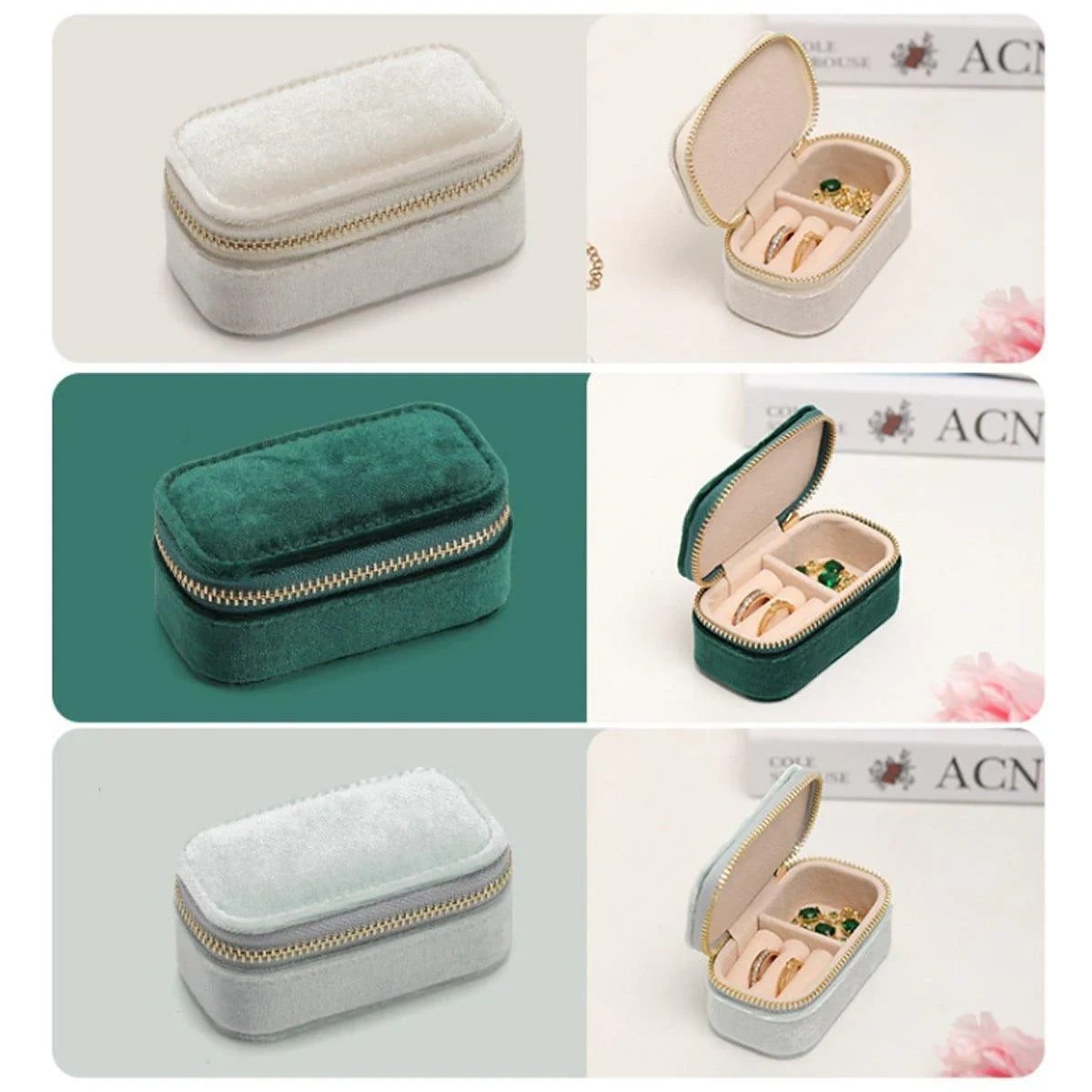 Keep your precious jewelry safe and stylishly stored with these Velvet Jewelry Storage Boxes.