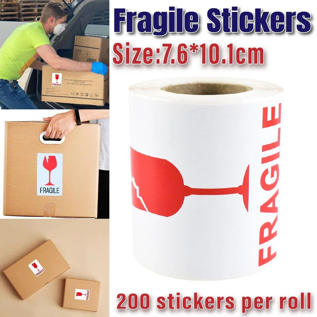 Fragile Stickers Handle with Care 1Roll