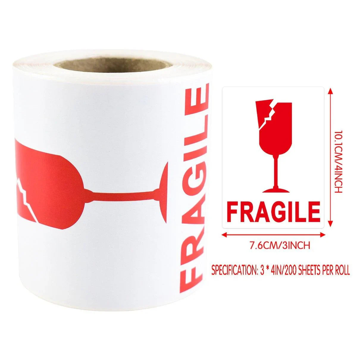 Fragile Stickers Handle with Care 1Roll