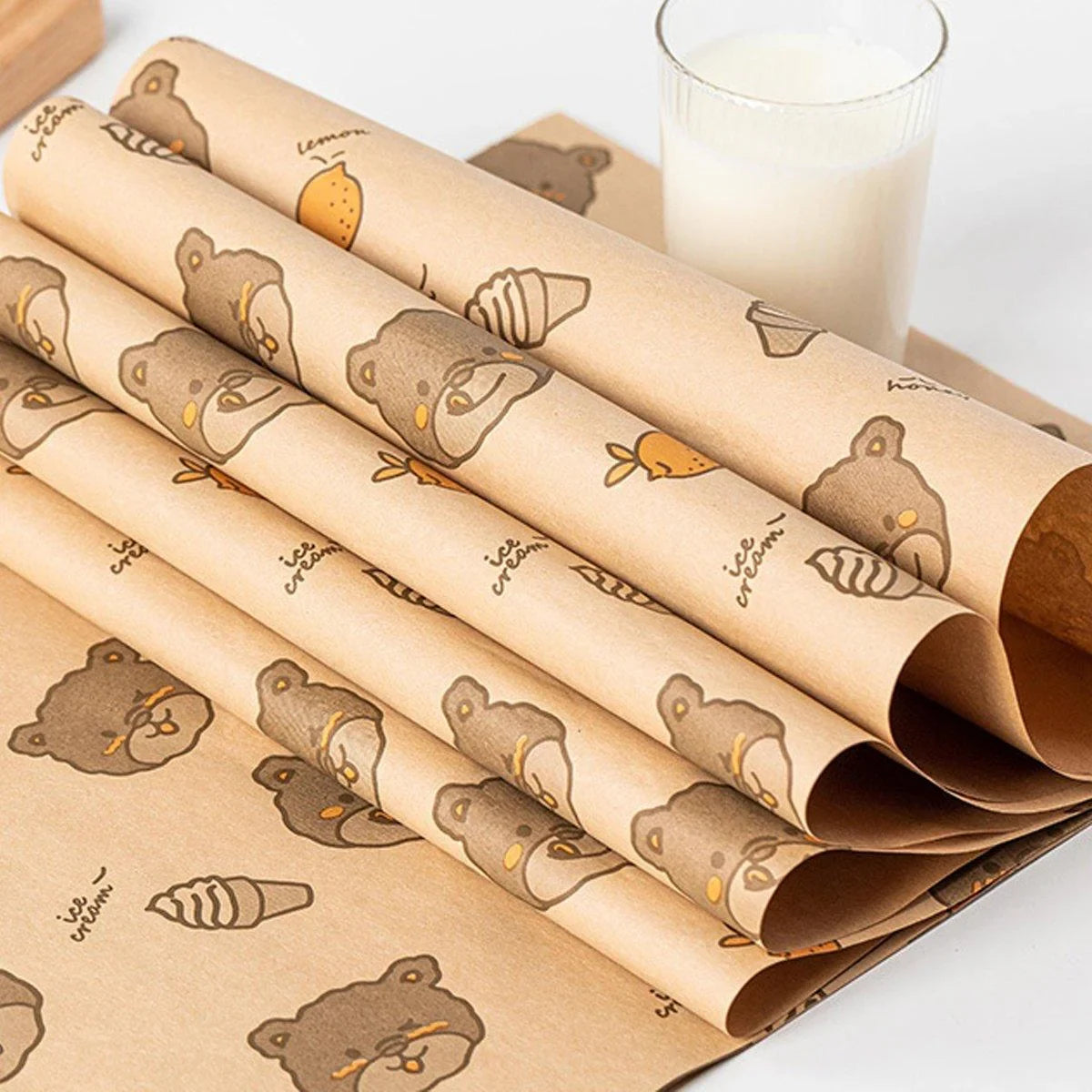 Grease-Proof Coated Sandwich Wrapping Papers 100PCS