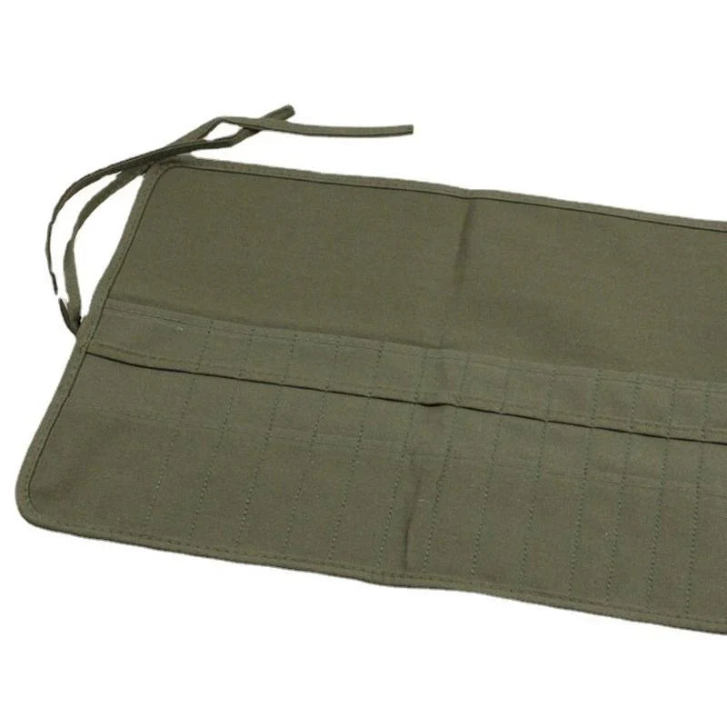 Roll Up Paint Brush Canvas Bag Green 1PCS