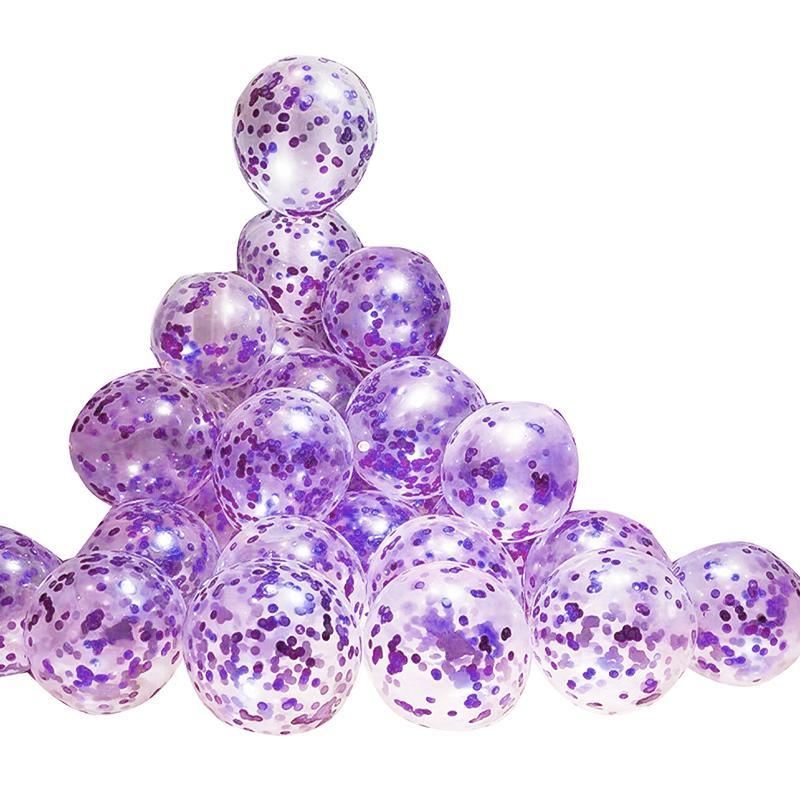 30cm Confetti Balloons Glitter Clear Latex 10PCS