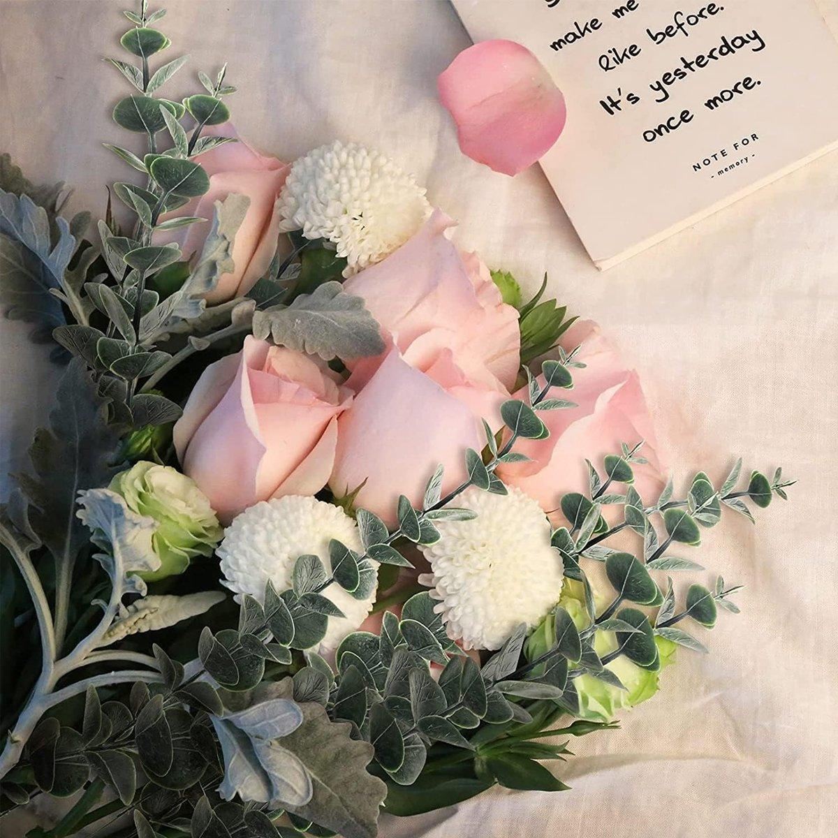 20PCS Eucalyptus Leaves Plastic