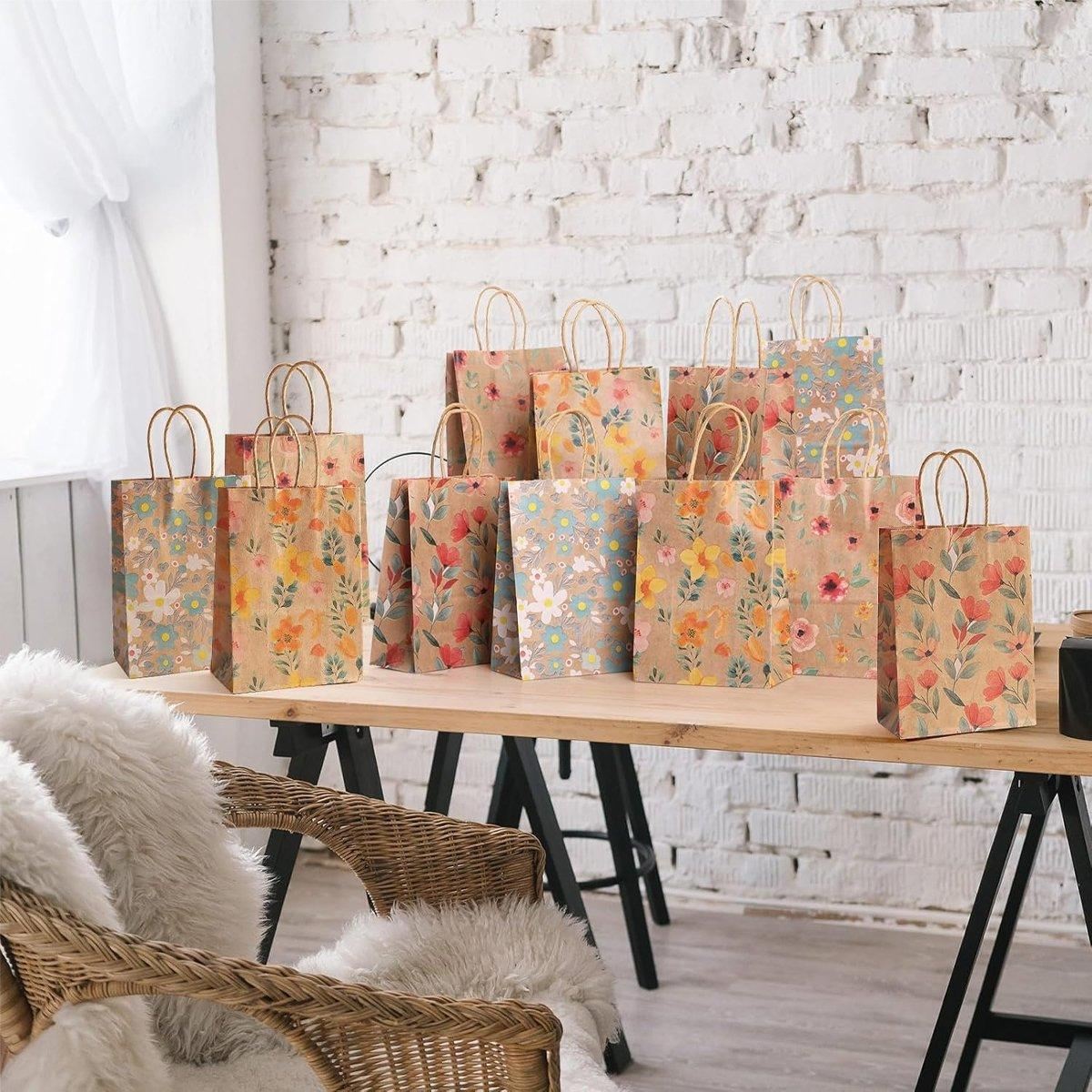 Kraft Gift Bag Maple Leaf Party Packaging 32PCS