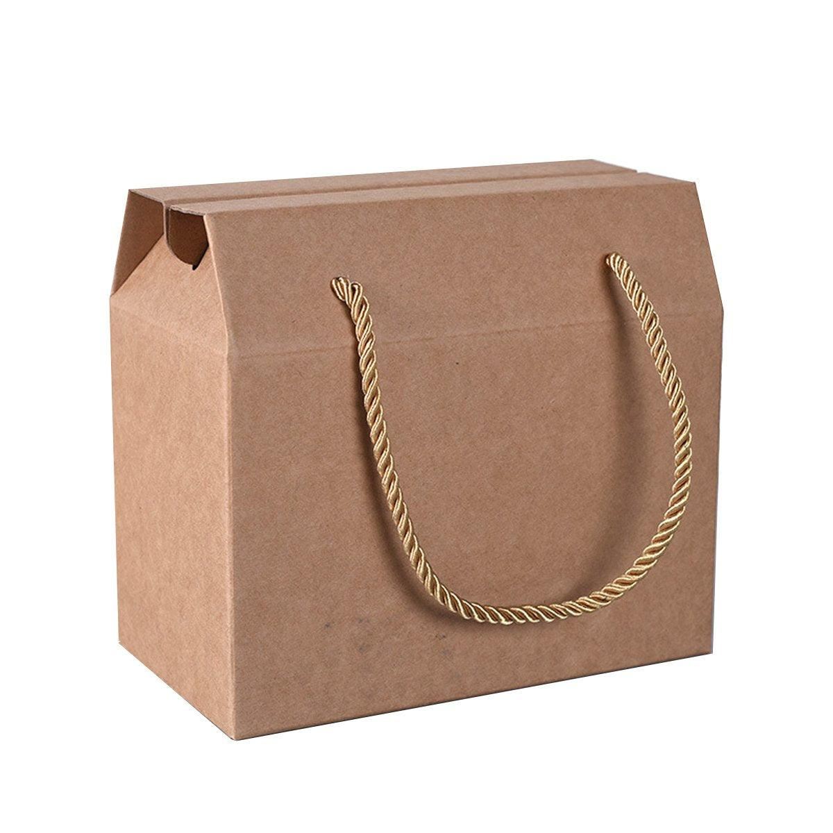 20PCS Kraft Paper Cookie Boxes Bakery Packaging Brown Biscuit Gift Treat Boxes