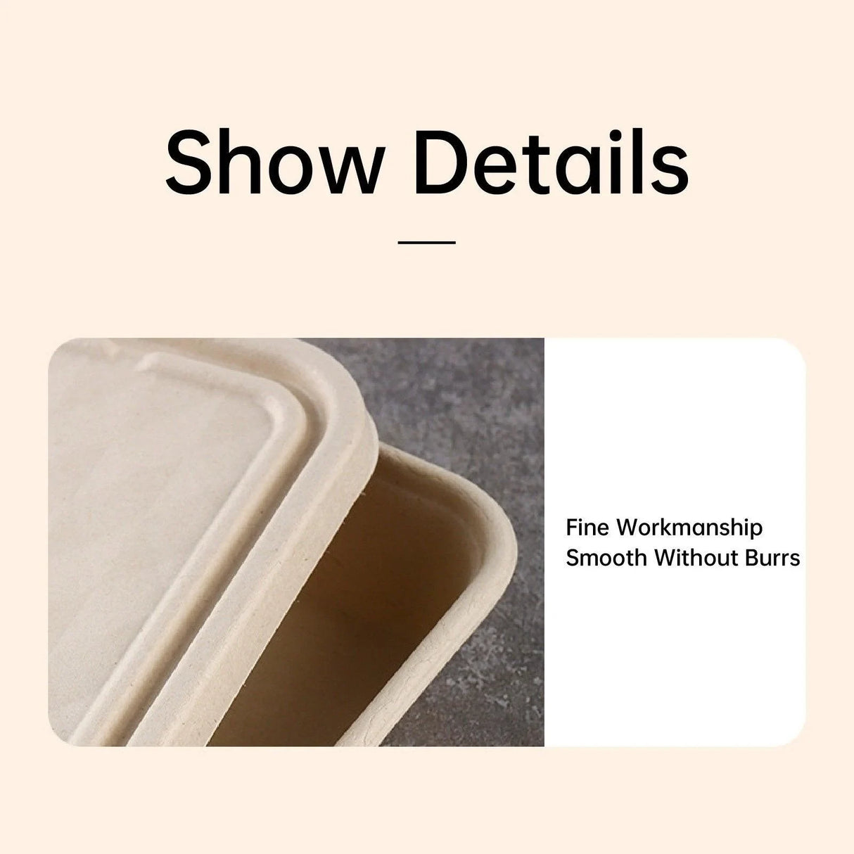 Plant Fibers Takeaway Containers Boxes 25-50pcs