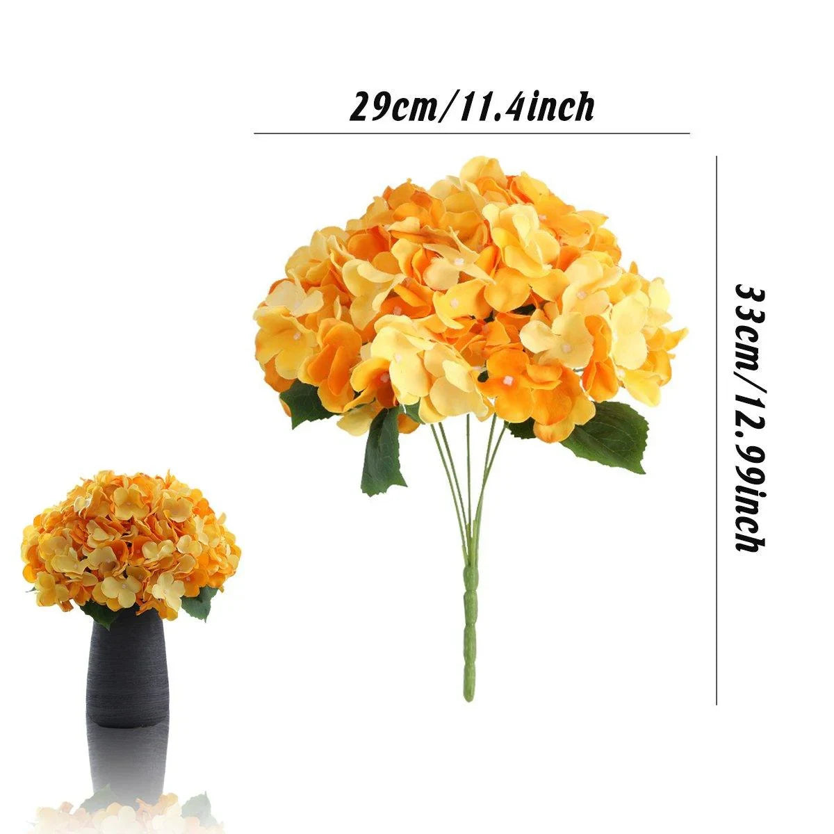 Hydrangea Artificial Flowers 3PCS