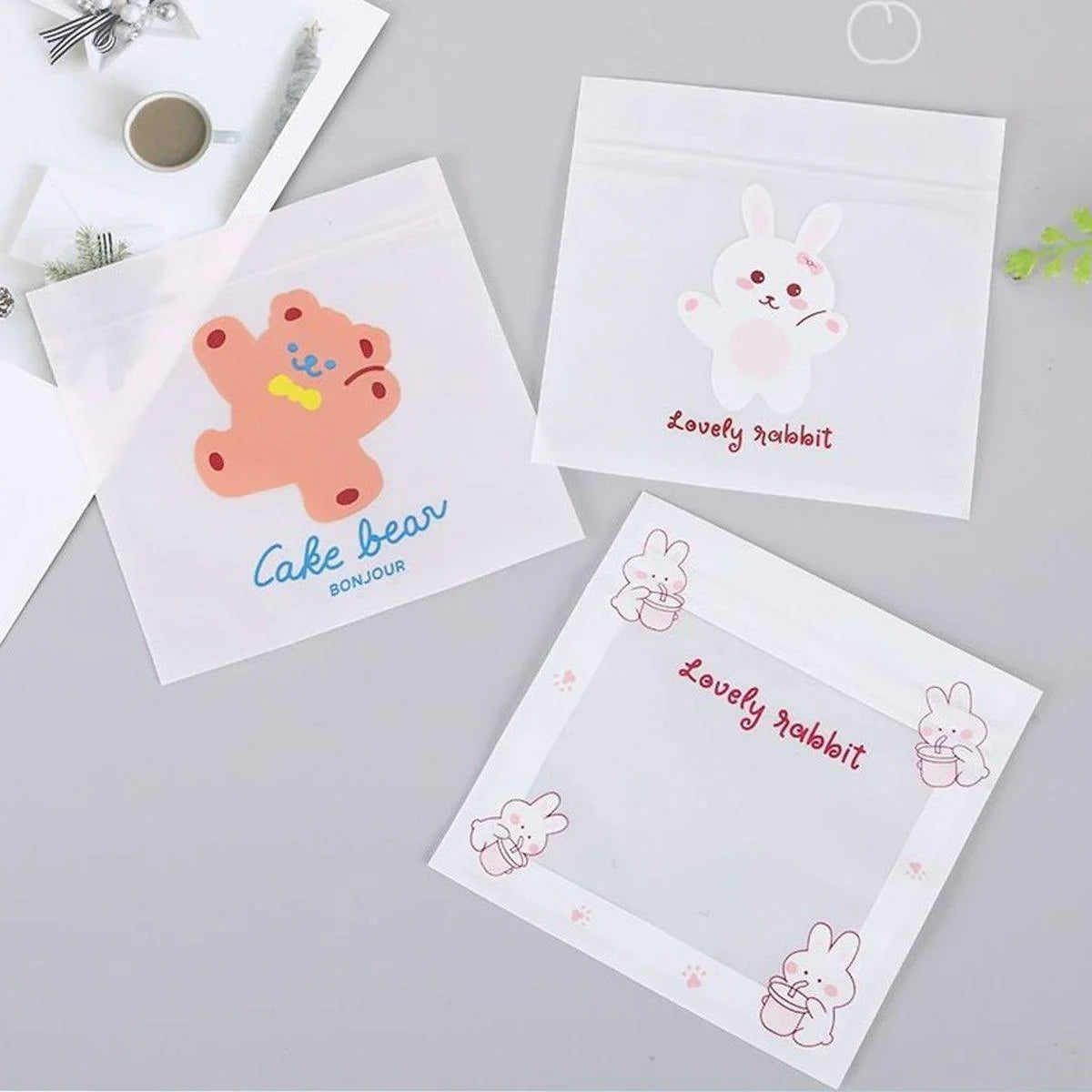 These cute cartoon Ziplock bags are perfect for keeping your snacks, candies, and cookies fresh and secure.