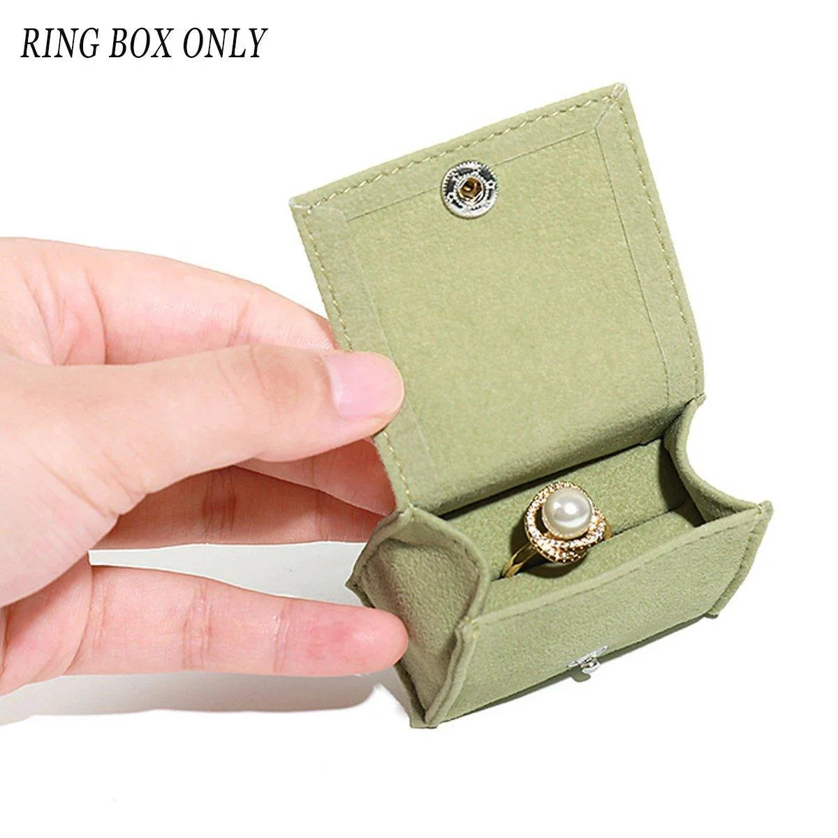 Premium Fabric Mini Rings and Earrings Jewelry Boxes 5PCS