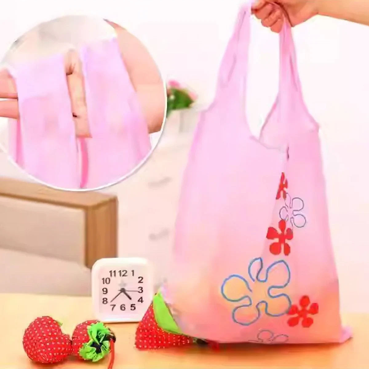 Polyester Reusable Grocery Bags Eco-Friendly 5PCS