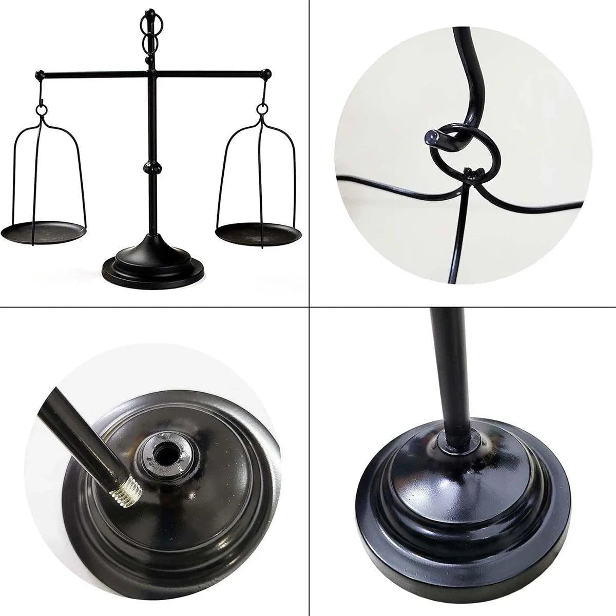 Black iron Balance Scale Candlestick 1PC