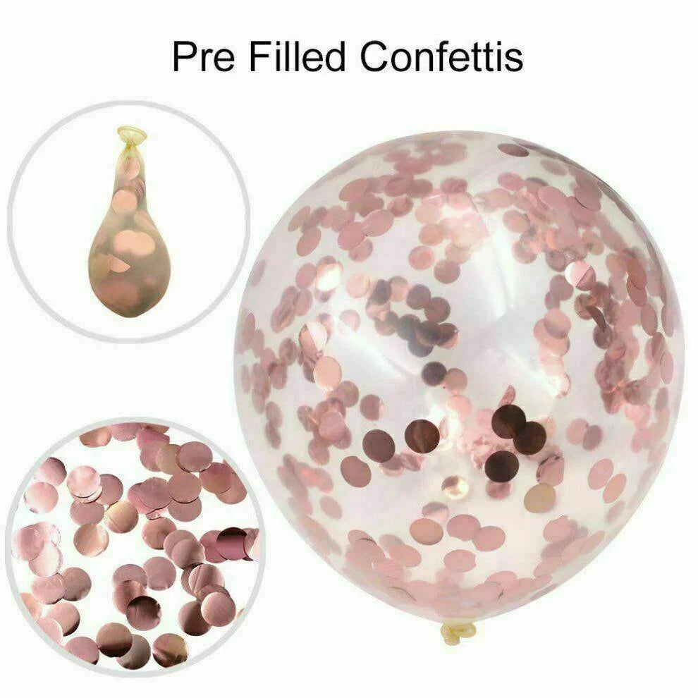 30cm Confetti Balloons Glitter Clear Latex 10PCS