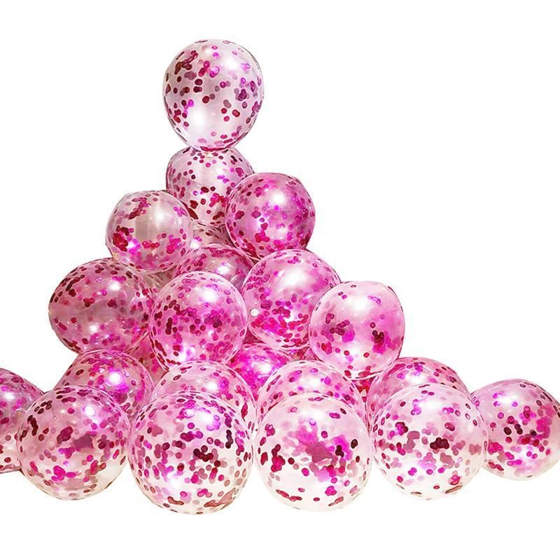 30cm Confetti Balloons Glitter Clear Latex 10PCS