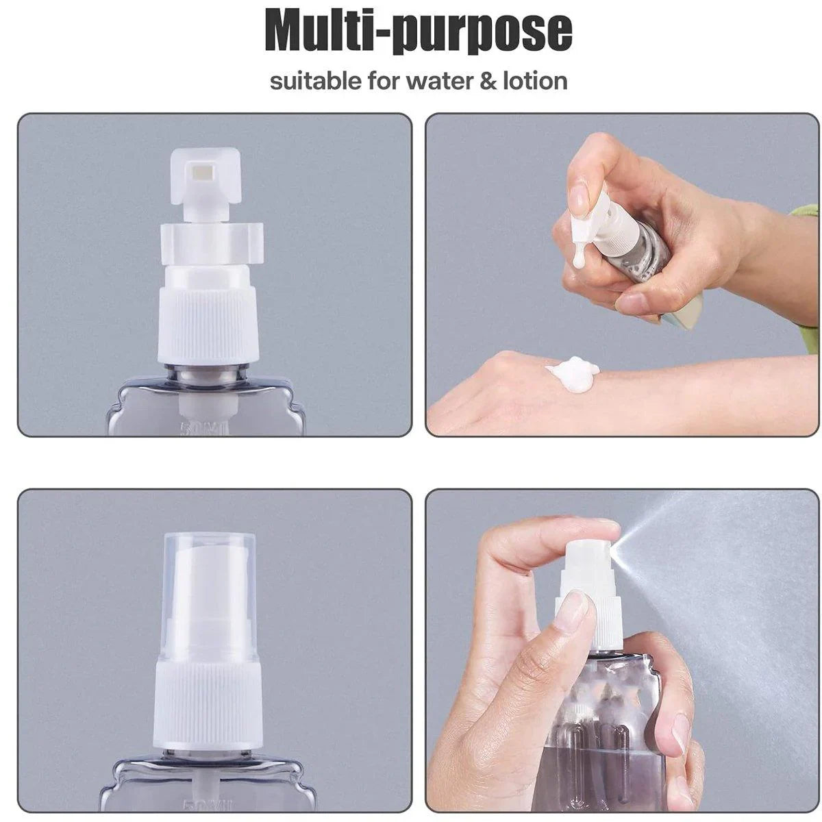 Portable Transparent Plastic Bottling 3 Colors 1Set