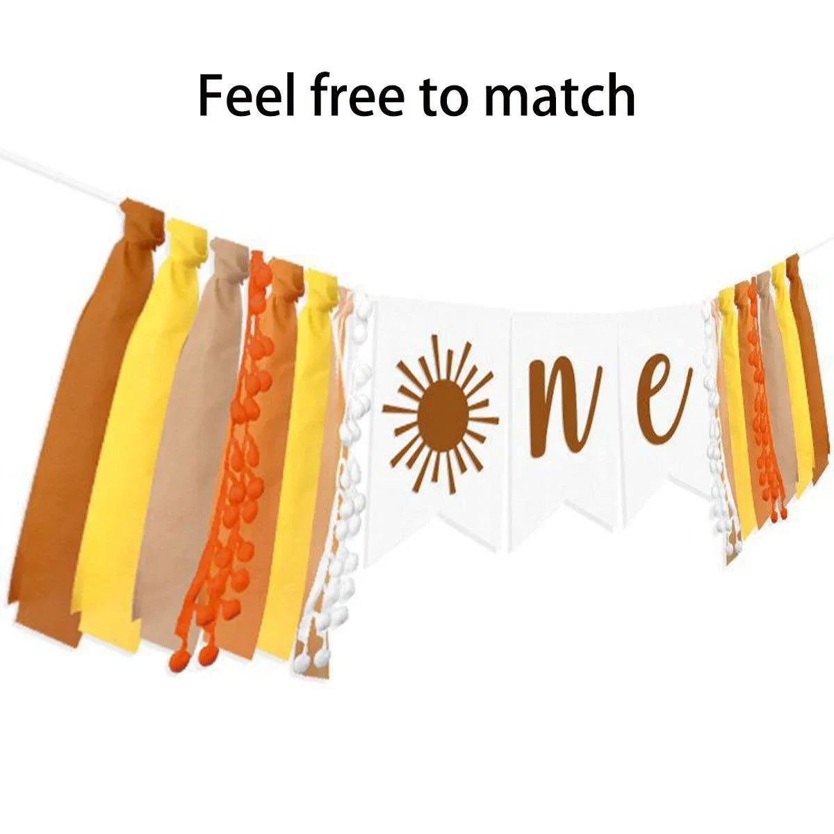 Birthday Party Flag Decoration Sun Theme 1PC
