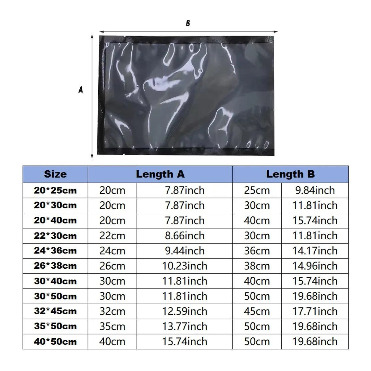 100pcs Black Transparent Vacuum Bags Air Compression