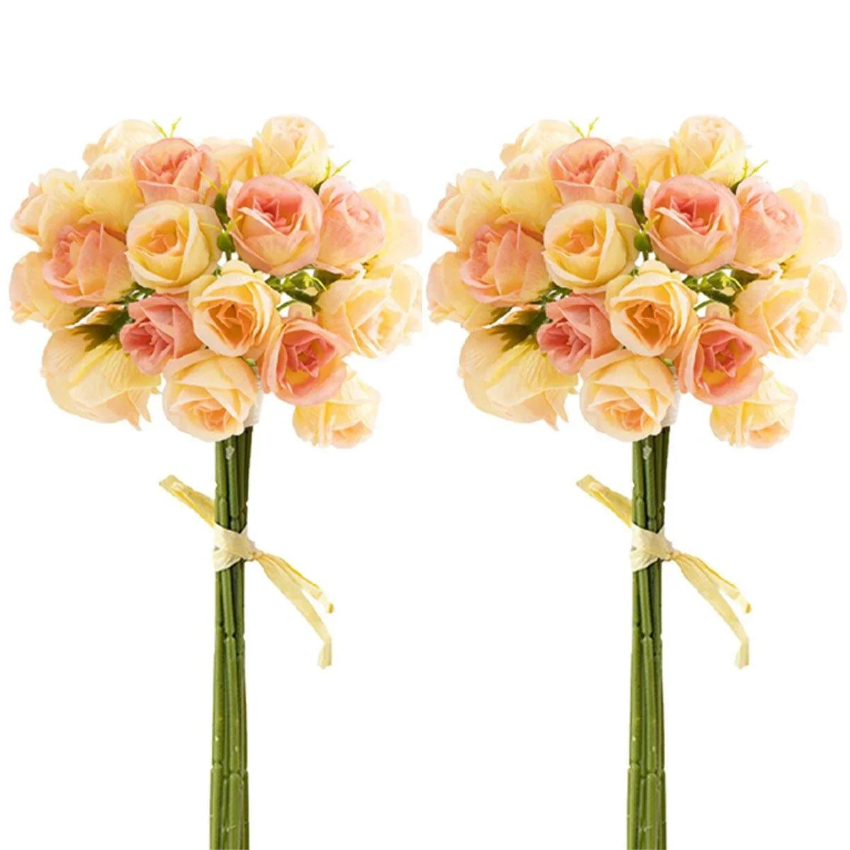 27 Head Broken Ice Blue Holding Flower Fake Flowers 2PCS