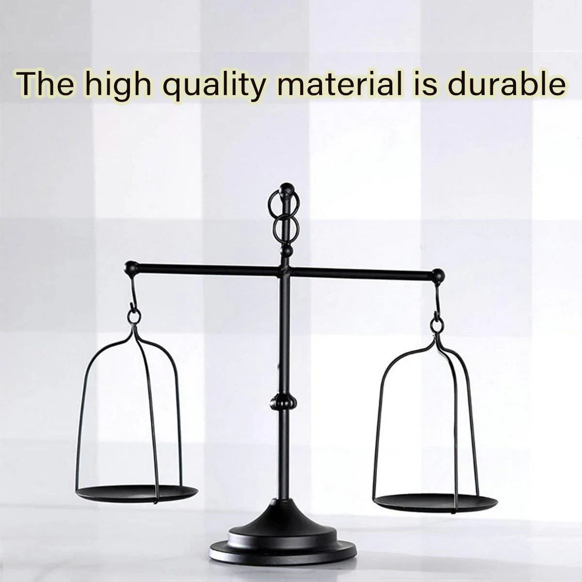 Black iron Balance Scale Candlestick 1PC