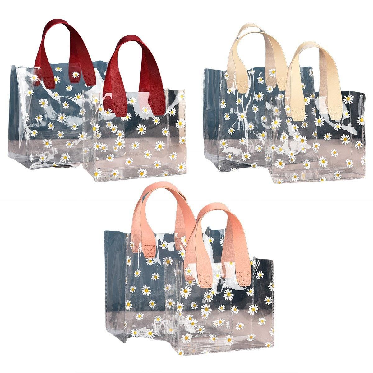 Clear PVC Tote Bags 10PCS
