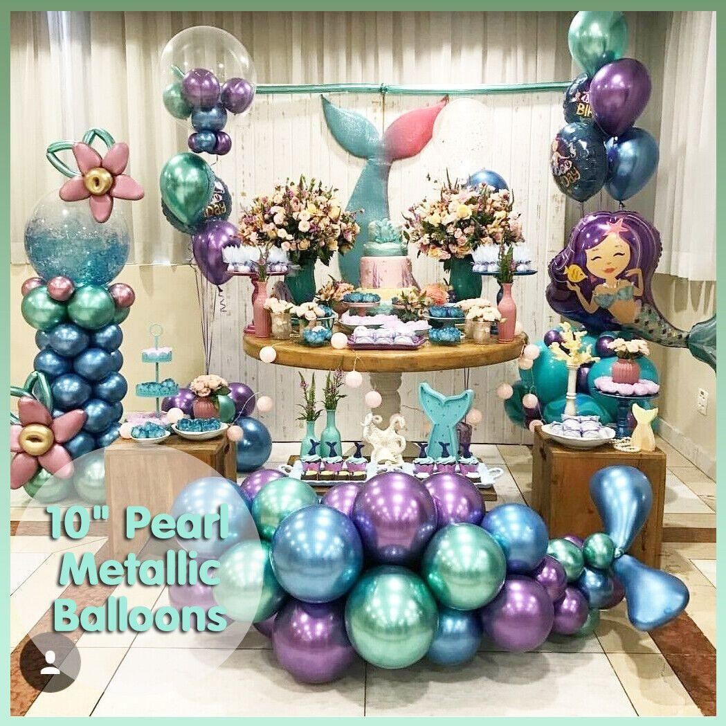 50PCS Chrome Metallic Balloon Helium