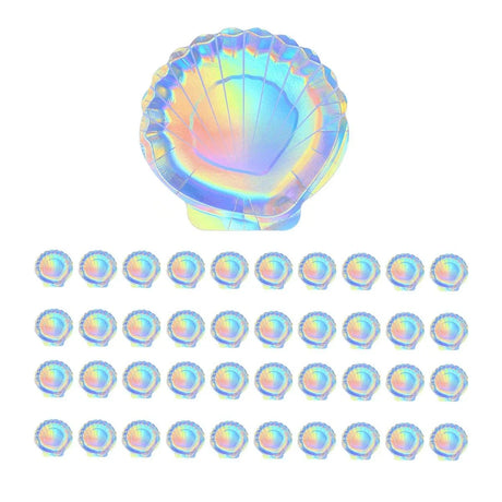 High-Quality Shell-shaped Paper Plates 100 Pack