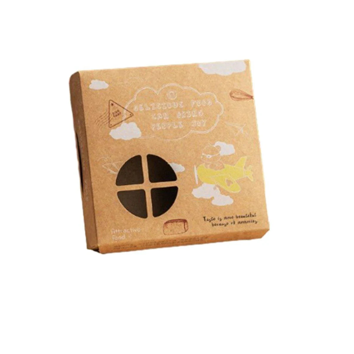 40PCS Egg Tart Paper Boxes Cupcakes Packaging