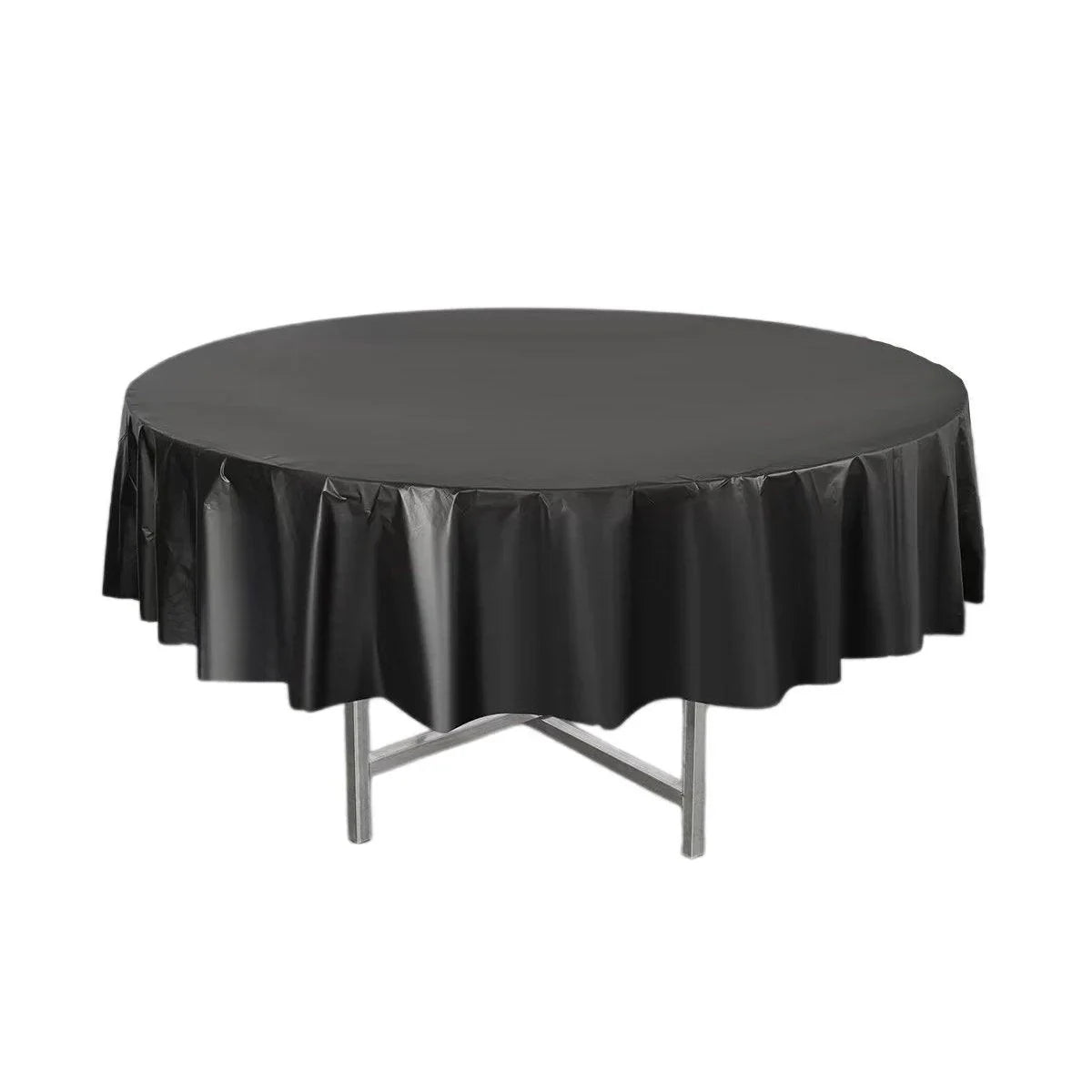Disposable Solid Color Round Tablecloth 10PCS
