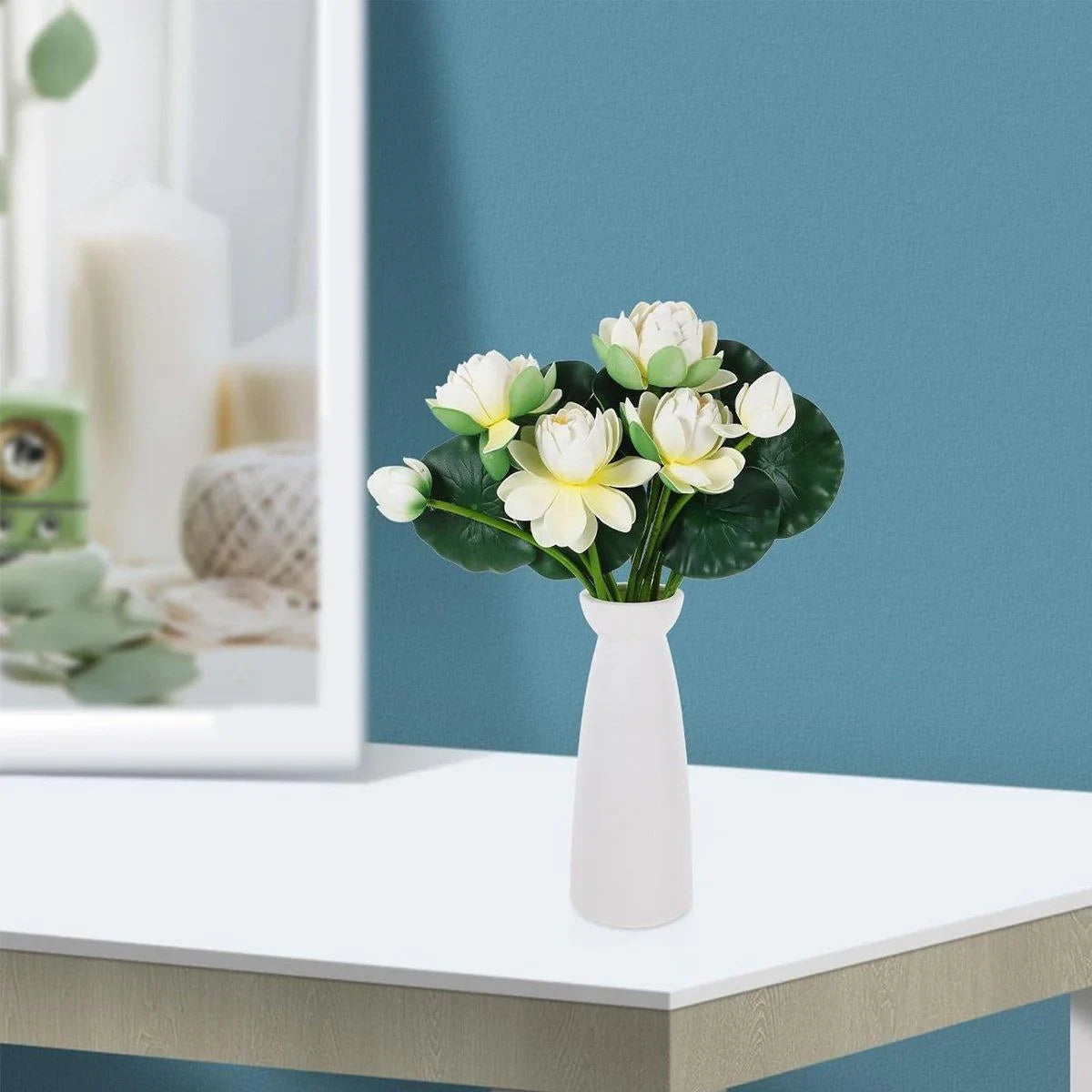 Simulation Lotus Artificial Flowers 2PCS