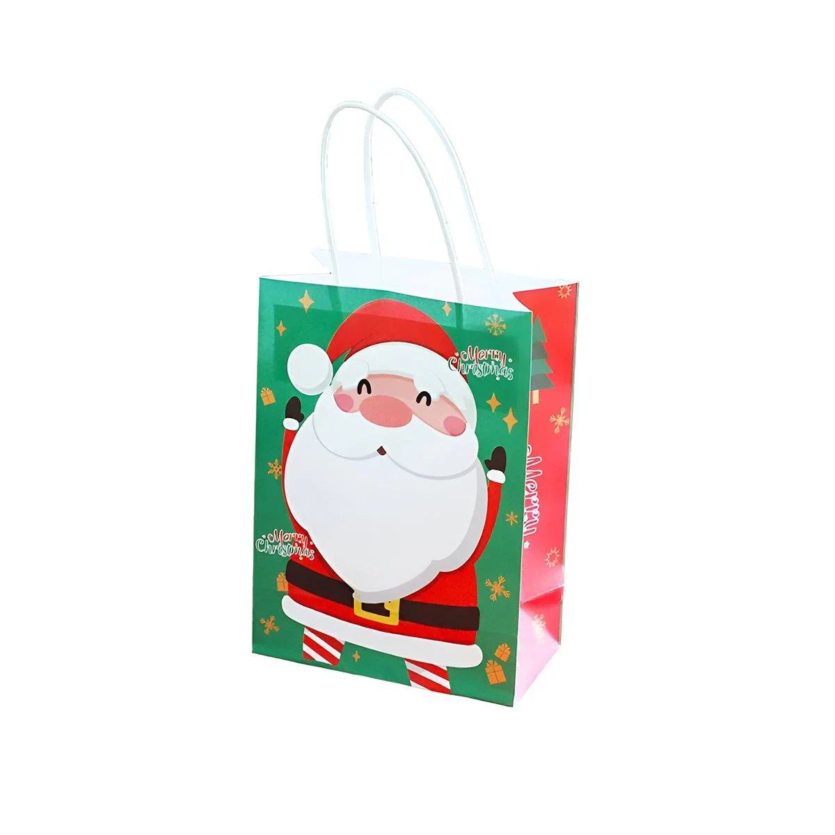 25PCS Christmas Tote Bags Kraft Paper Gift Bags