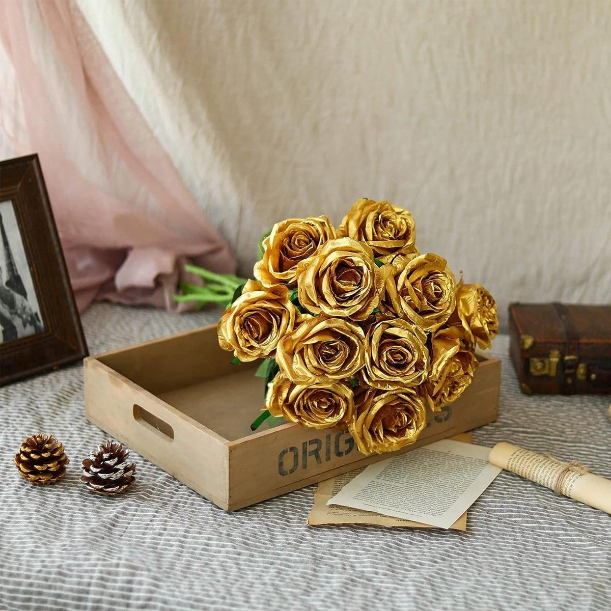 10PCS Artificial Flowers Simulation Rose