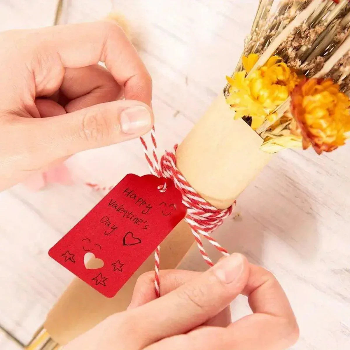 Add a personal and heartfelt touch to your gifts and decorations with these charming Valentine's Day love tags.