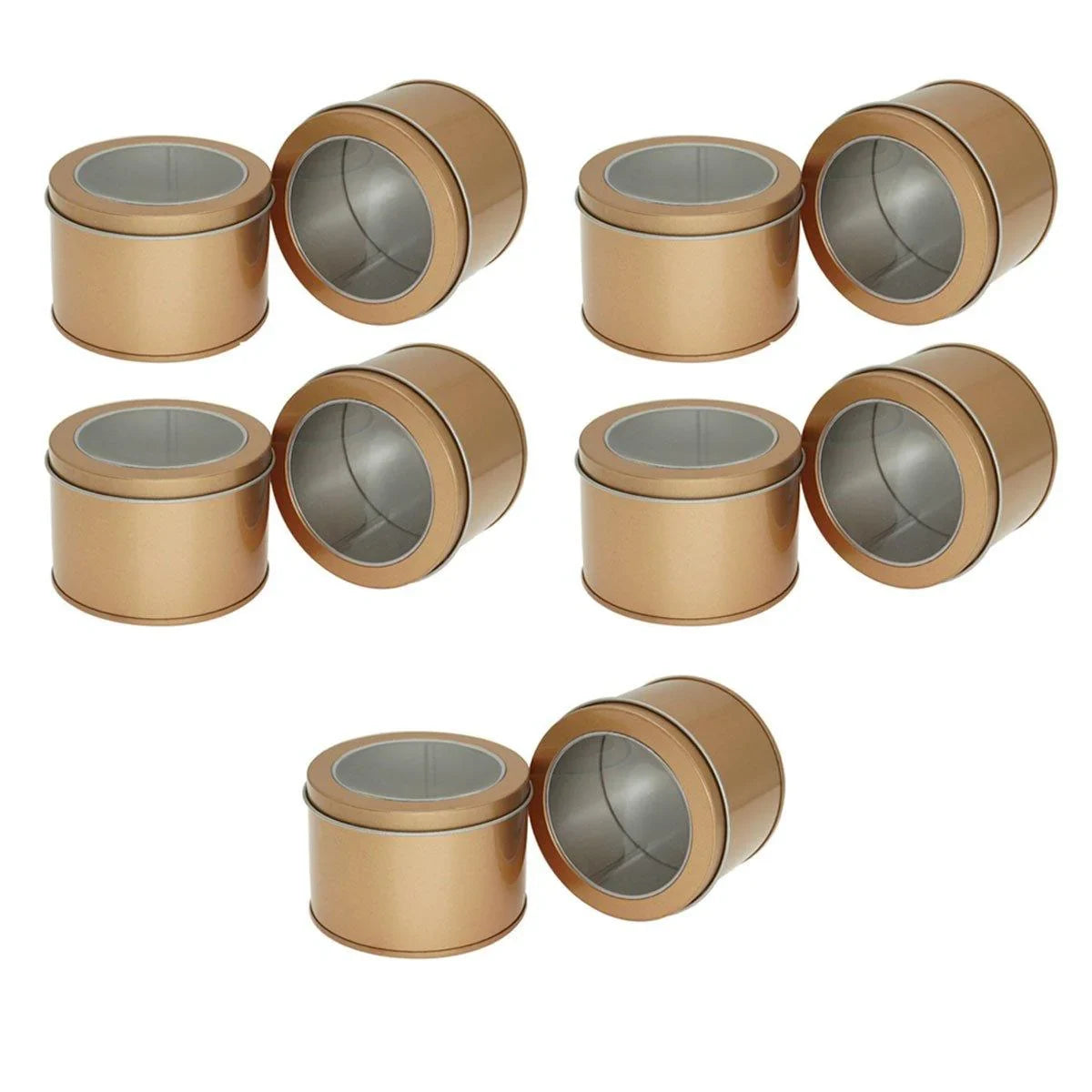 Window Cake Iron Box Gold 10PCS