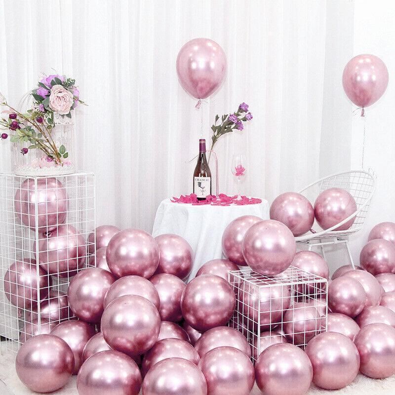 50PCS Chrome Metallic Balloon Helium