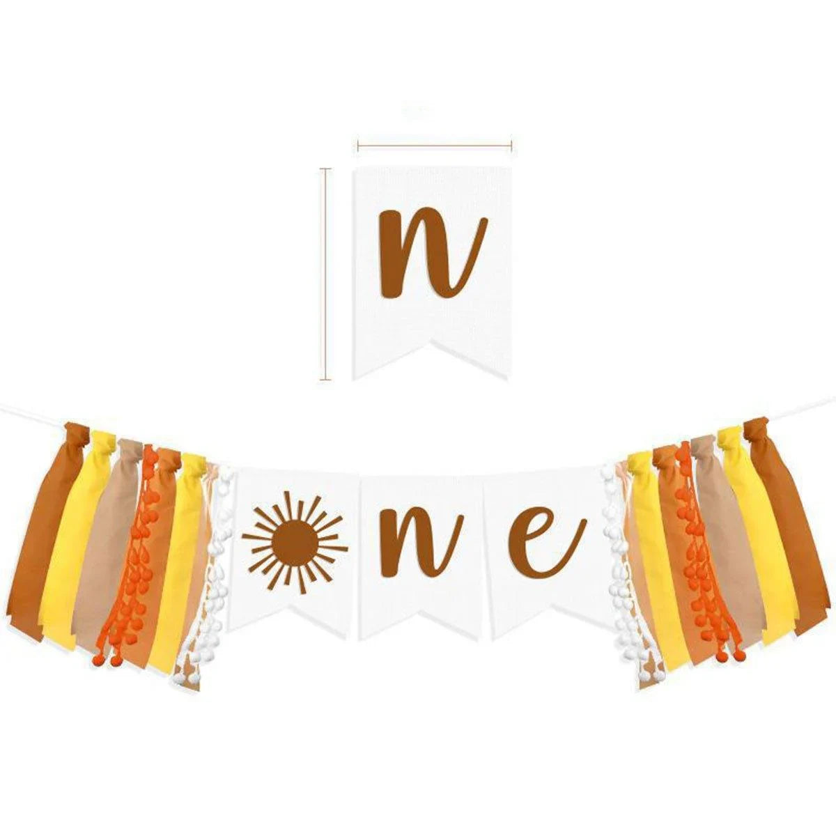 Birthday Party Flag Decoration Sun Theme 1PC