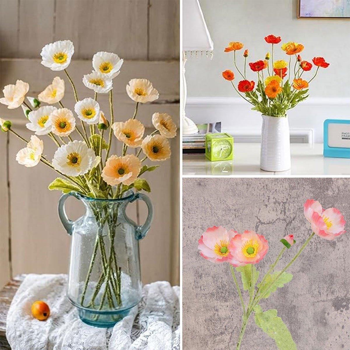 10PCS Simulation Flocking Corn Silk Flowers